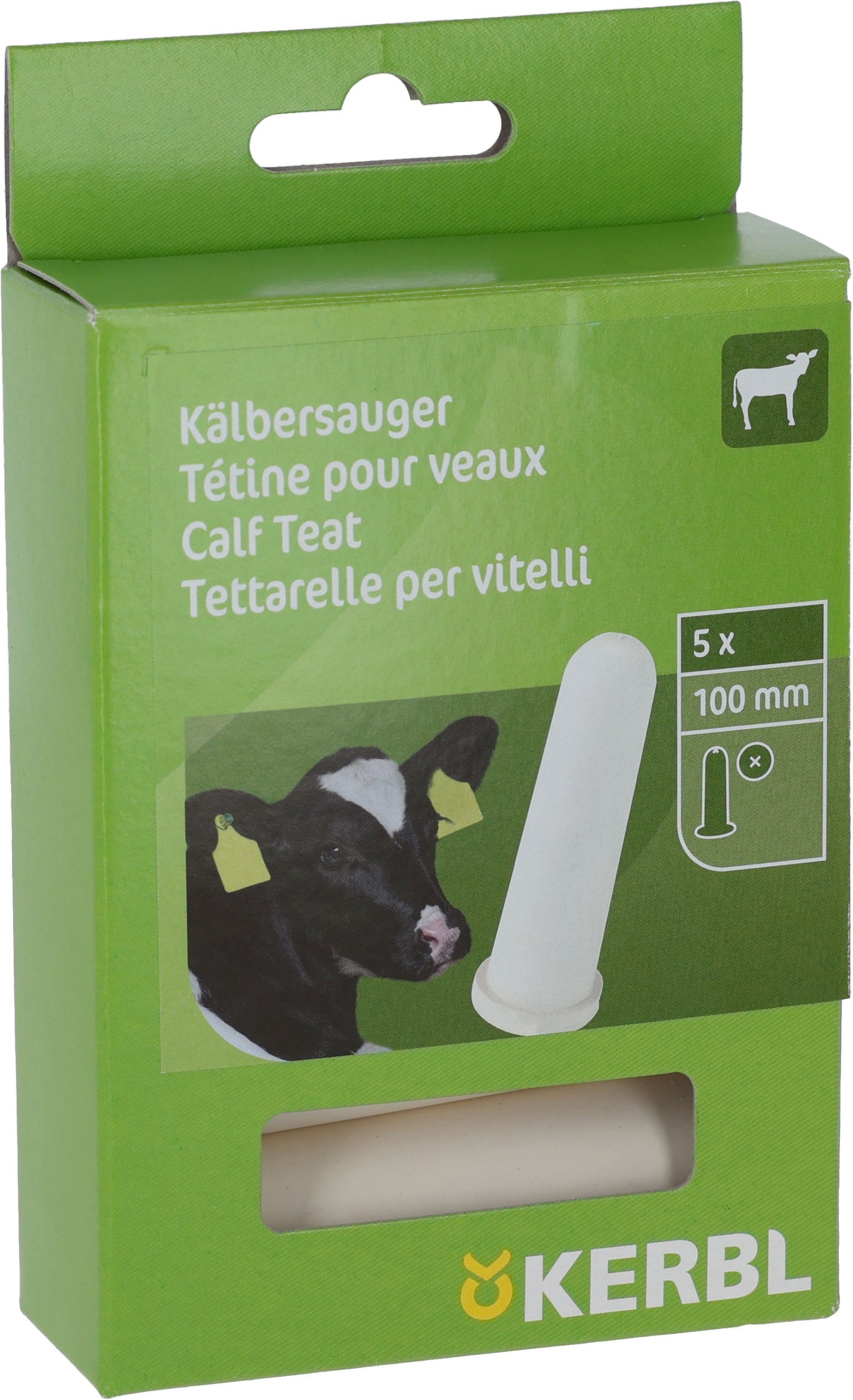 Cucelj za teleta, bel, 100mm, 5/pak