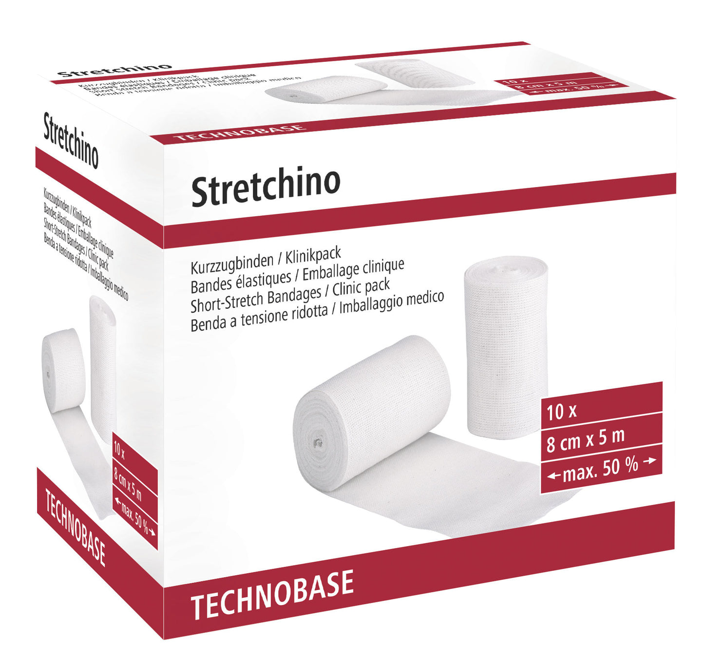 POVOJI kratki elasticni Stretchino - 8cm×5m (PAK 10/1)