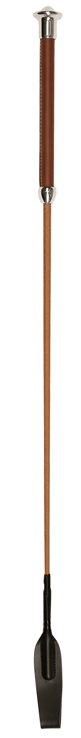 Skakalni bic, konjak, 65 cm, z rocajem iz umetnega usnja, z