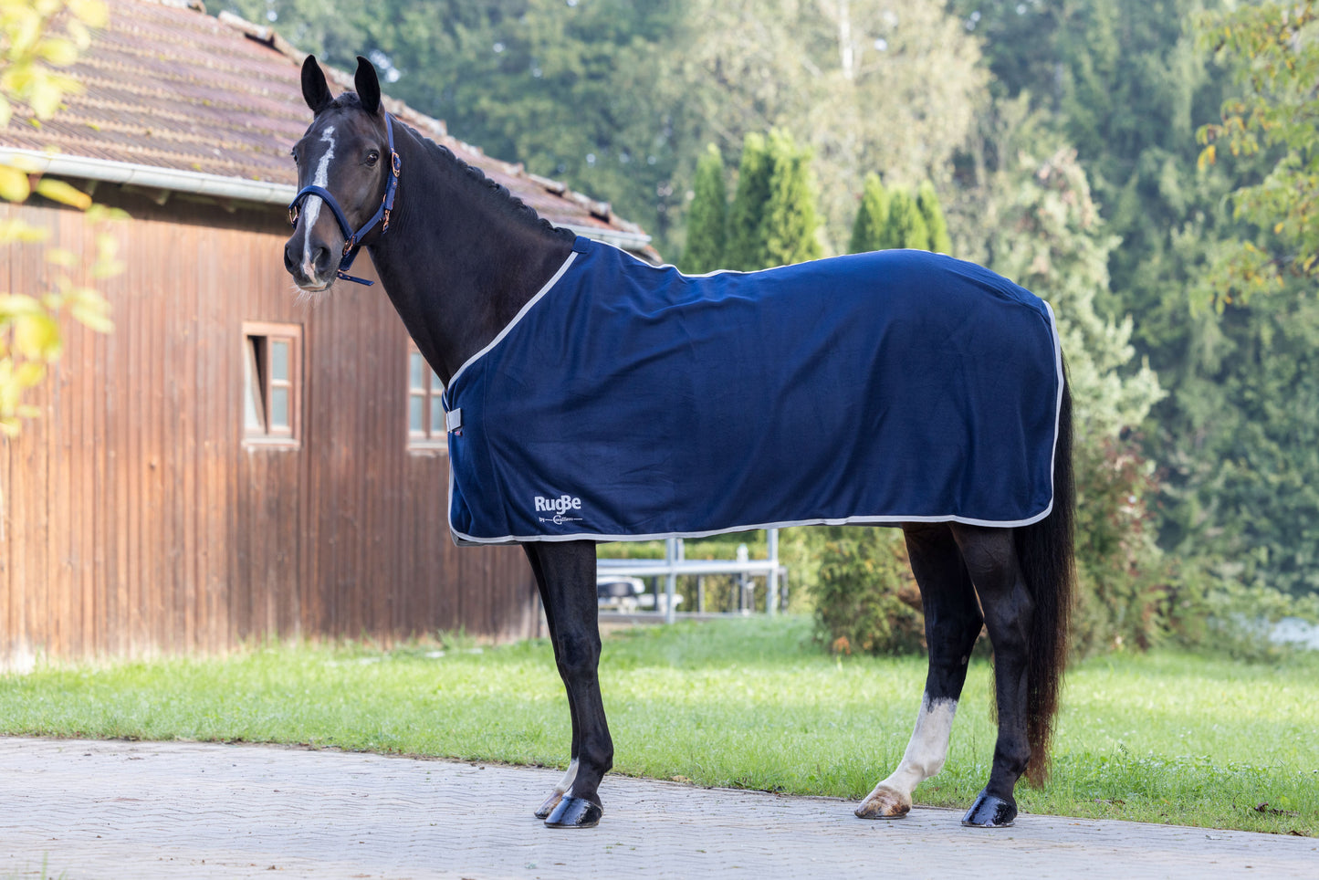 Odeja iz flisa RugBe Economic navy, 105 cm