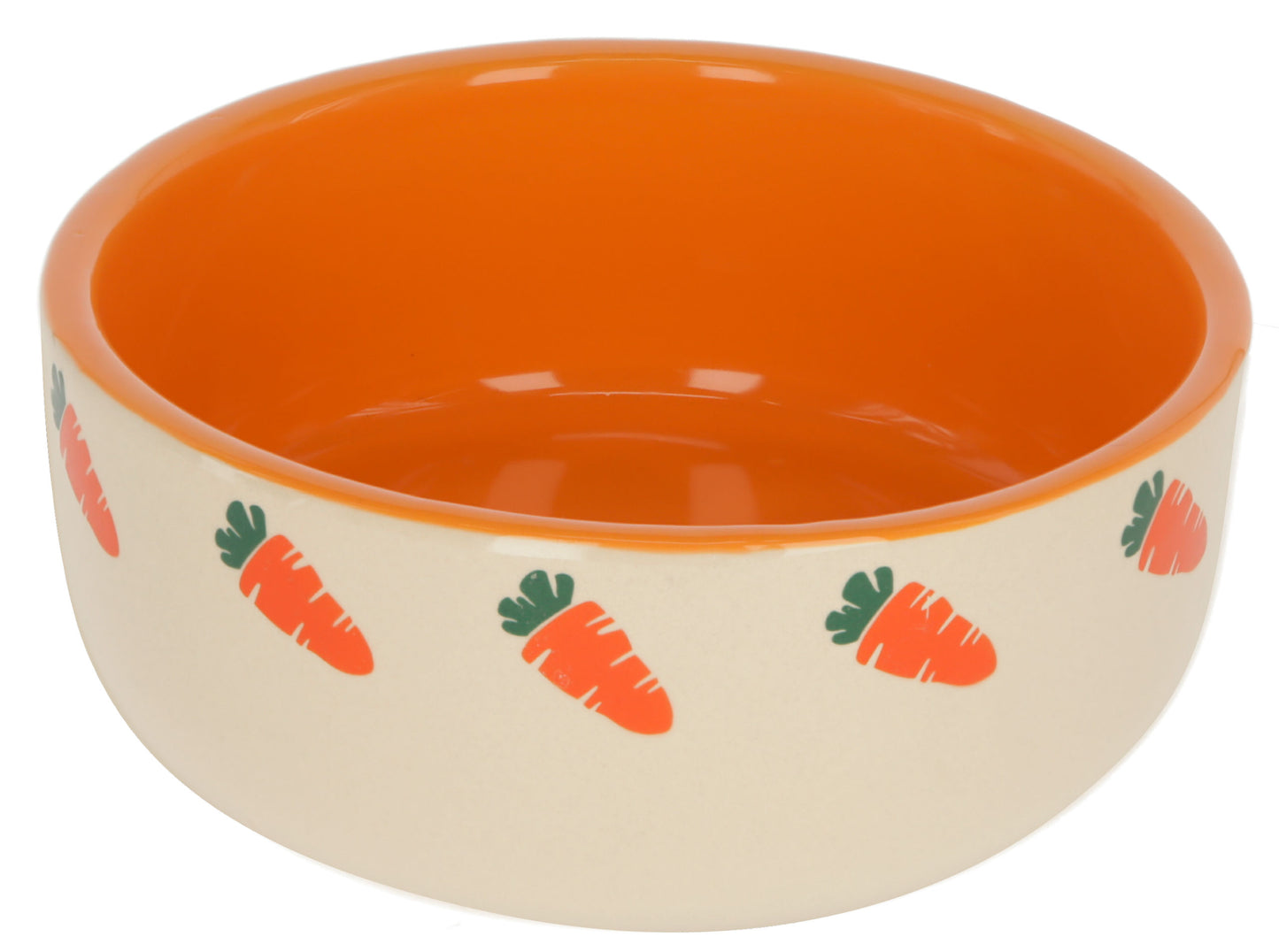 KRMILNIK keramicen bež/ oranžen 750ml