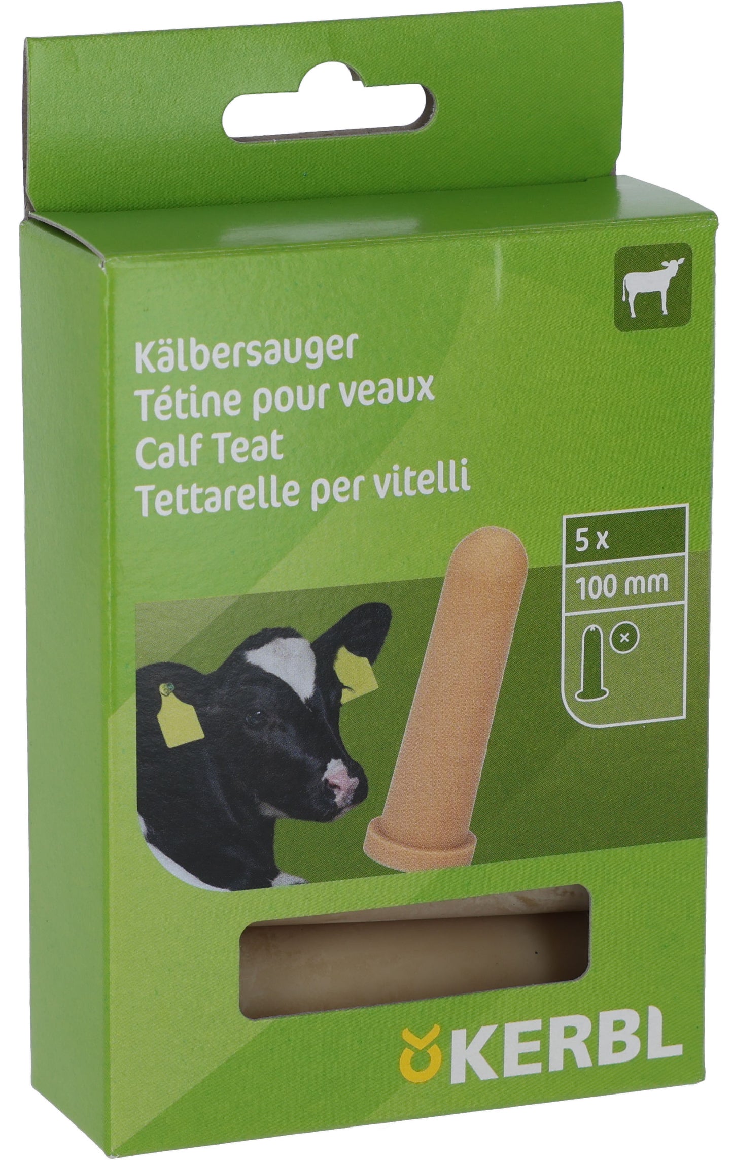 Cucelj za teleta, rumen, 100mm , 5/pak