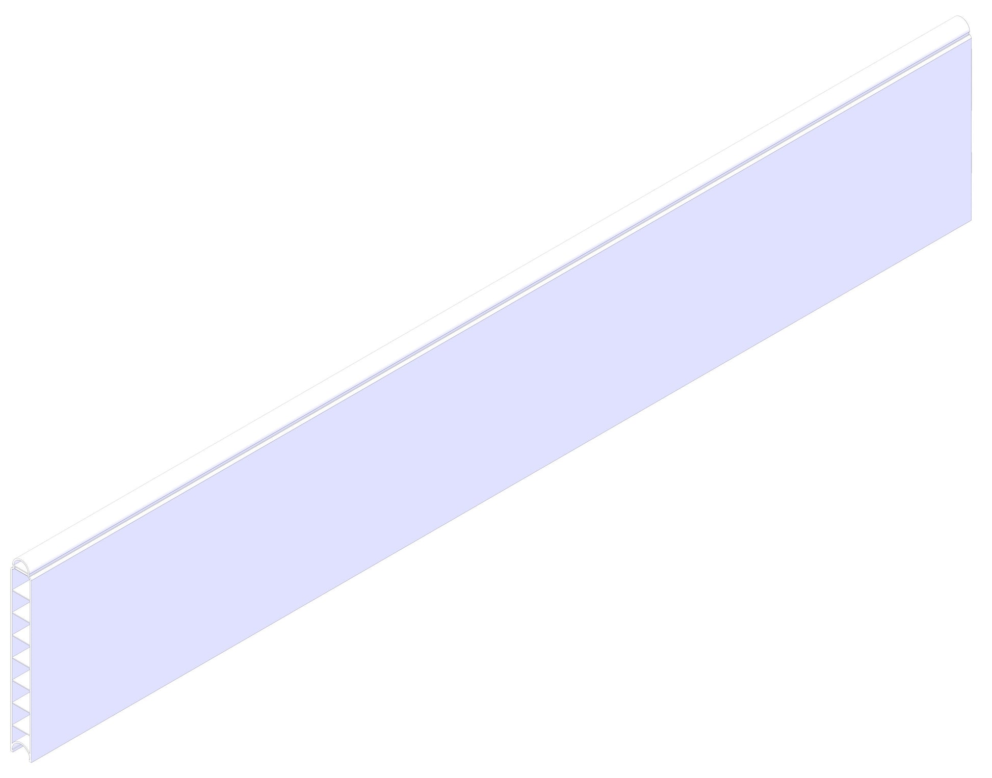 PVC panel - 1374 mm (stran. elem. - soc. odprtina)