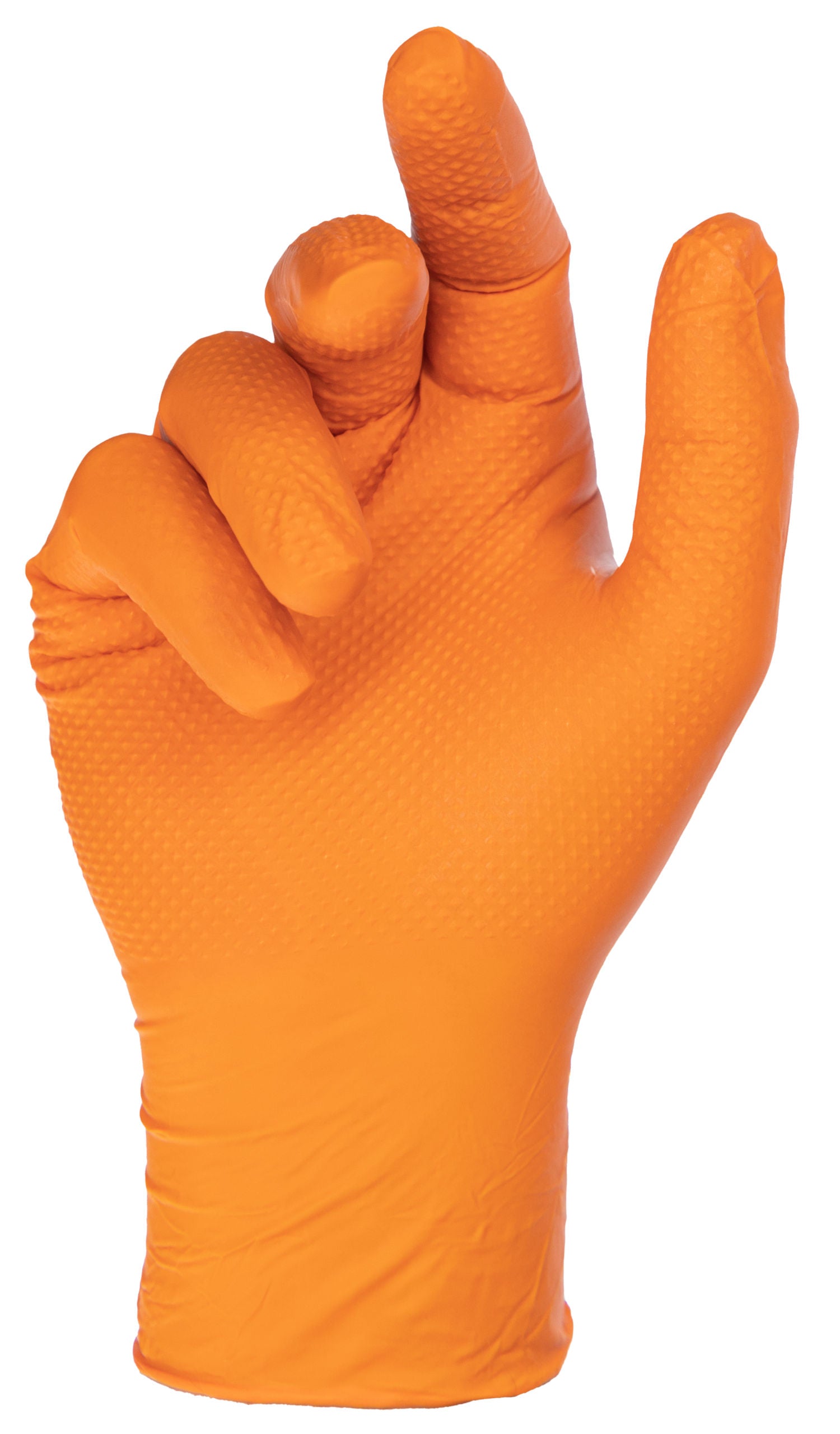 Nit.rokavice za en. up. X-Grip 240mm, 50 kos, vel. L, oranžne