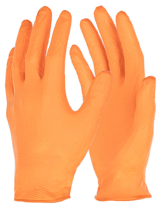 Nit.rokavice za en. up. X-Grip 240mm, 50 kos, vel.XL, oranžne