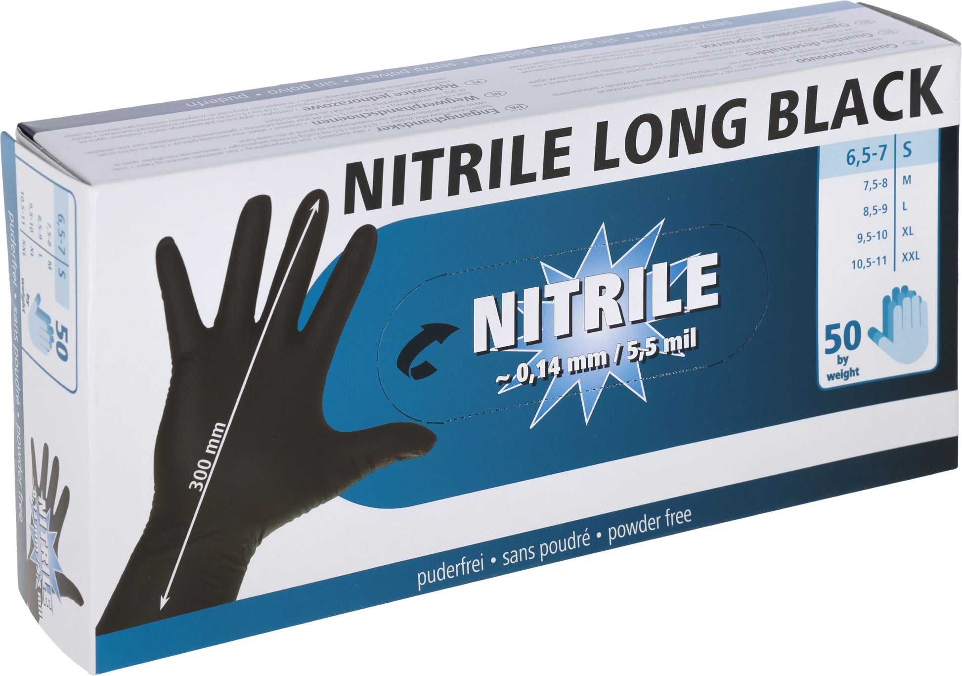 ROKAVICE veterinarske 30cm - Nitrile crne S (50kos)