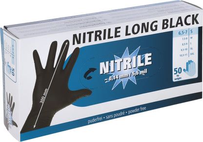 ROKAVICE veterinarske 30cm - Nitrile crne S (50kos)
