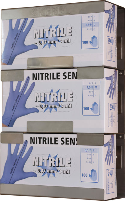 3-x stenski nos. za rokavico iz nerjavnega jekla, z vzmetjo