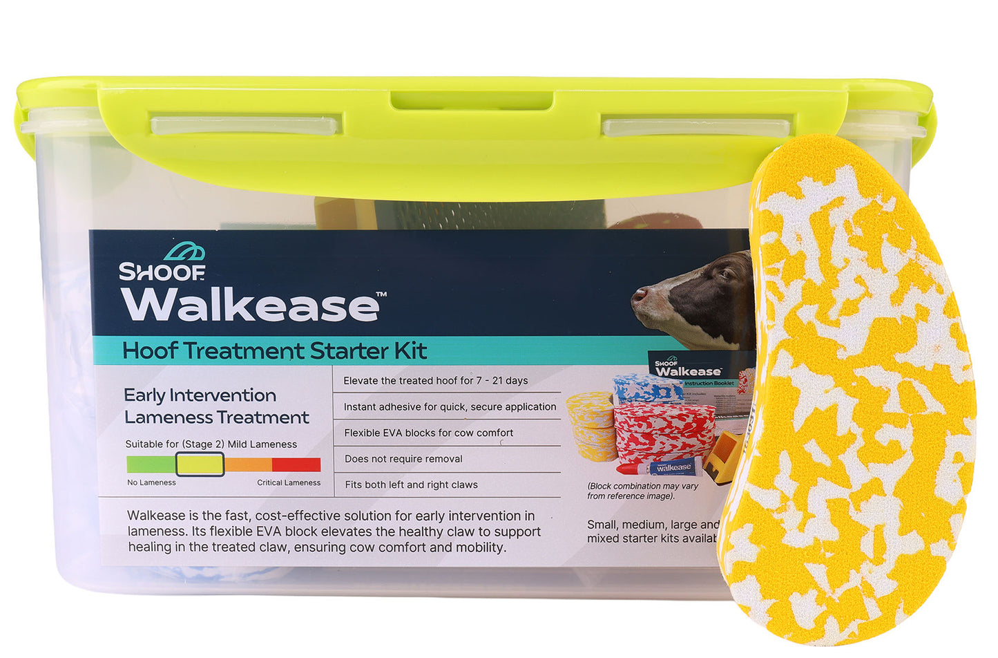 WALKEASE za nego parkljev M komplet za 10x - rumena