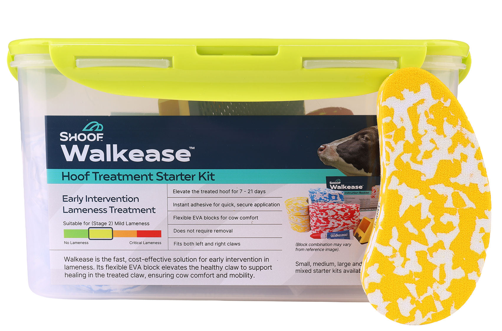 WALKEASE za nego parkljev M komplet za 10x - rumena