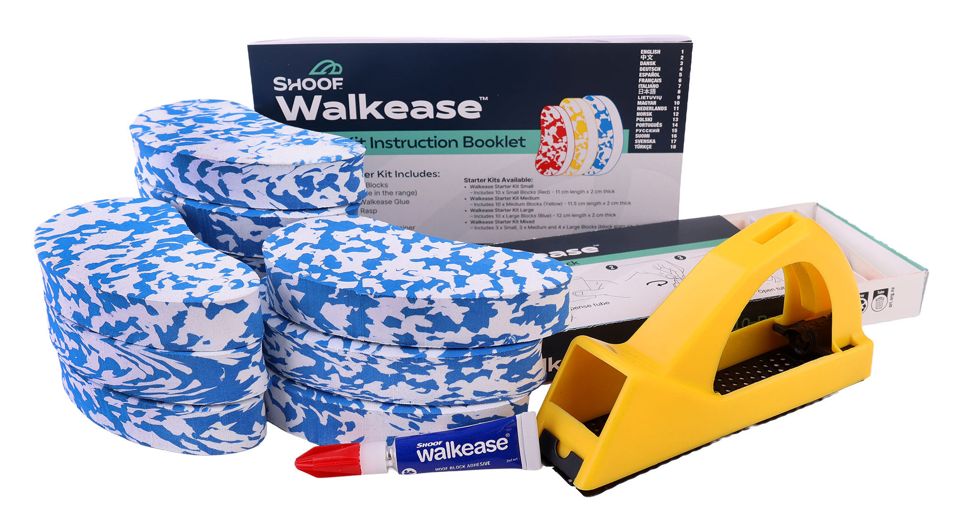 WALKEASE za nego parkljev L komplet za 10x - modra