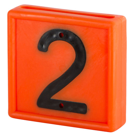 Številčnica, oranžna, št. 2, p za zankanje