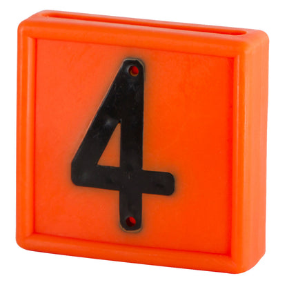Številčnica, oranžna, št. 4, p za zankanje