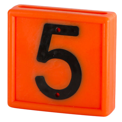 Številčnica, oranžna, št. 5, p za zankanje