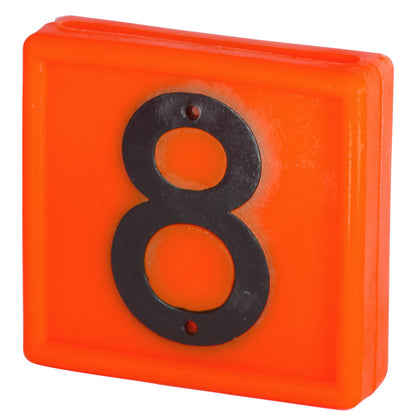 Številčnica, oranžna, št. 8, p za zankanje
