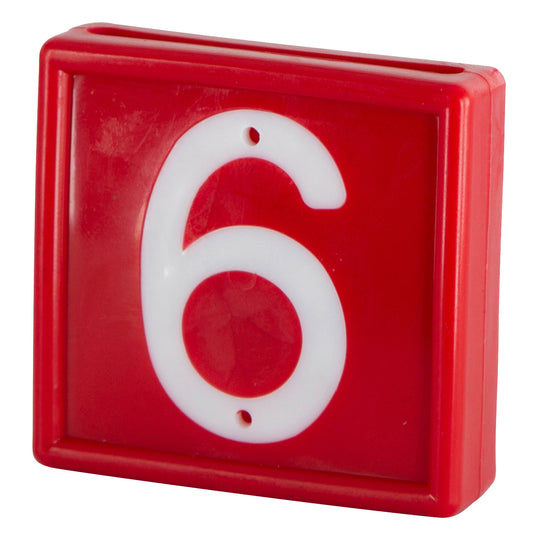 Številčnica, rdeča, št. 6 in 9 za zankanje