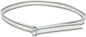 Vratni označevalni trak pleten 40mm, 130cm bel/črn