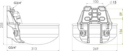 NAPAJALNIK inox s cevnim ventilom