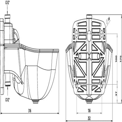 NAPAJALNIK K75 umetna masa s cevnim ventilom