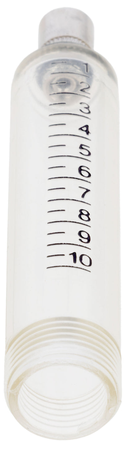 Dozirna brizgalka 10 ml LL, na oranžna, črna skala