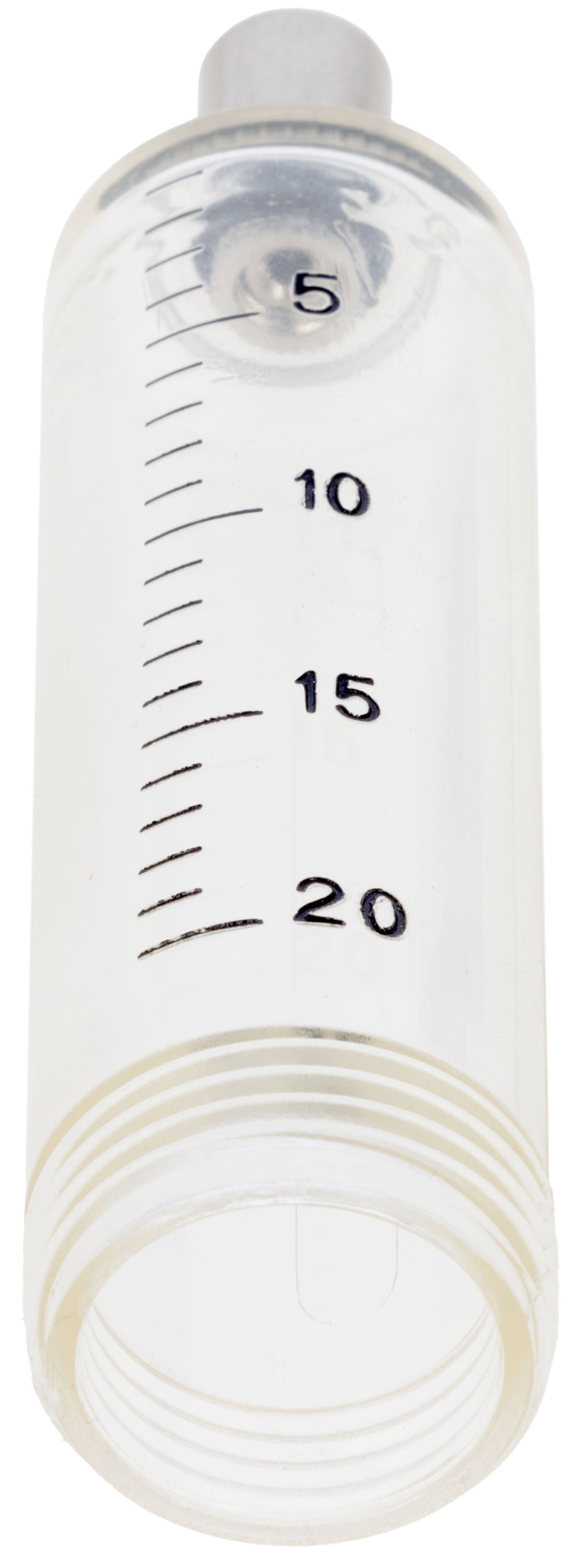 Dozirna brizgalka 20 ml LL, na oranžna, črna skala