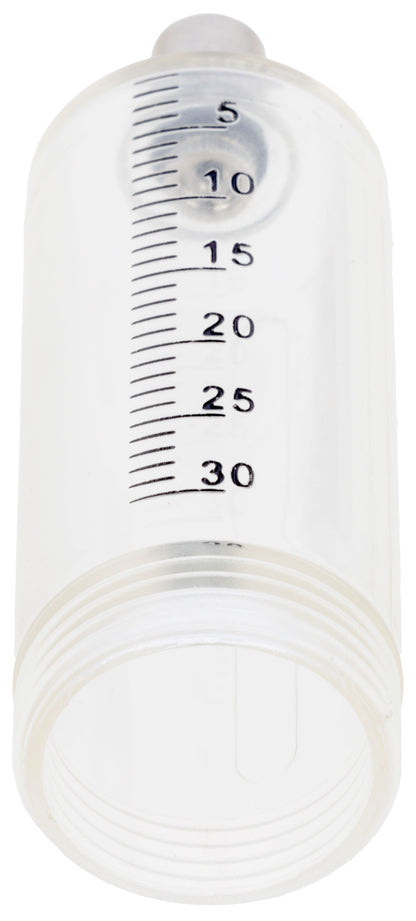 Dozirna brizgalka 30 ml LL, na oranžna, črna skala