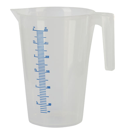 Merilni lonček 3l plastičen z lestvico, z možnostjo zlagan