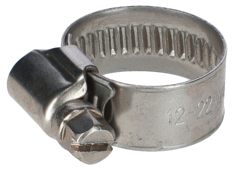 Objemka za gibko cev W4 12 mm 12-22 mm (1/2") iz nerjavecega