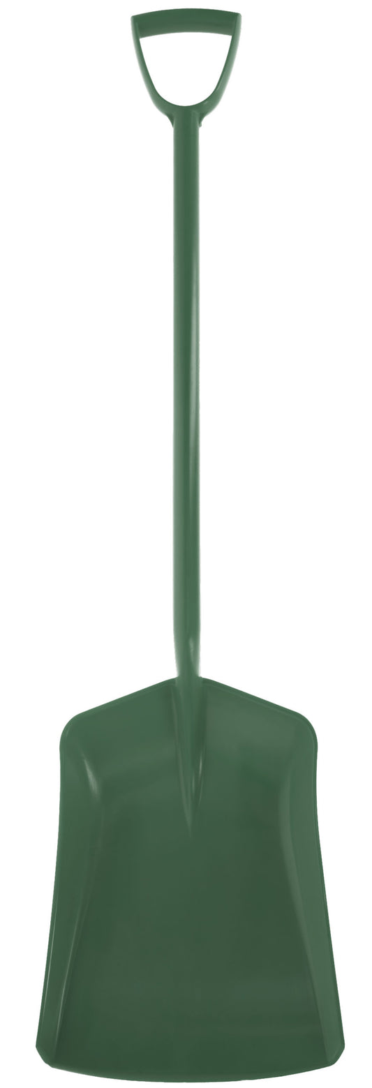Univerzalna plastična lopata D-ročaj, temno zeleno
