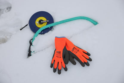 PowerGrab Thermo vel. 11 oranž Pletene rokavice lateks s podl