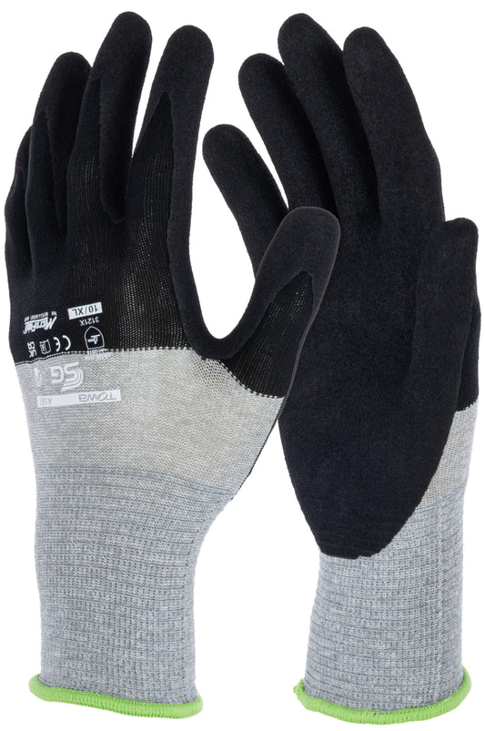 Rokavica SG A187, vel. 10/XL nitrilni premaz, crno-siva