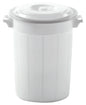 Sod za hranjenje bele barve s pokrovom, 70 ltr, varen za