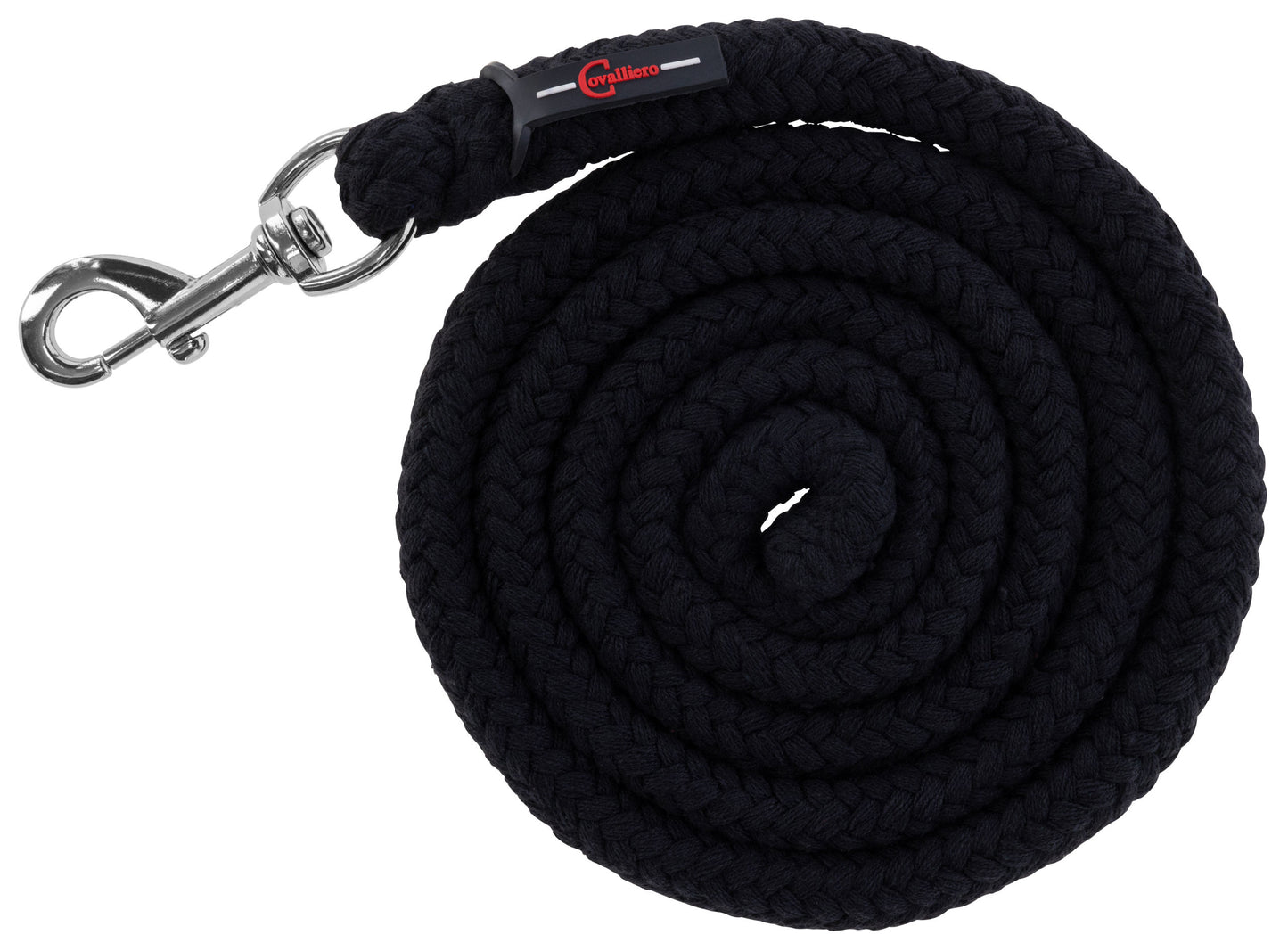 Vrv za vodenje Doria, black s karabinerjem