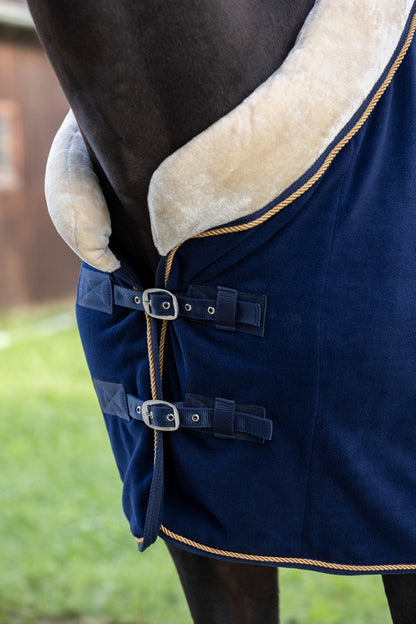 Odeja iz flisa RugBe Royal dark navy, 155 cm