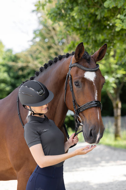 Jahalna čelada Elite Polo, črn 53-55 cm