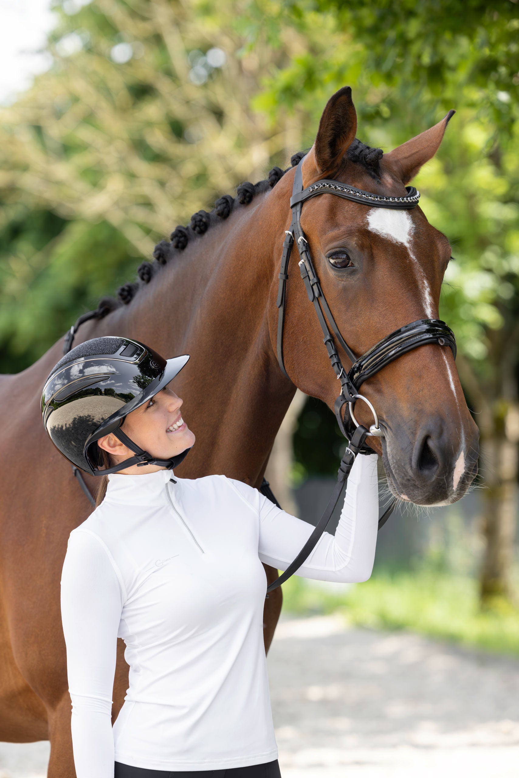 Jahalna čelada Elite Polo, lak 53-55 cm