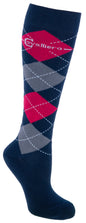 Jahalne nogavice Brescia, dark navy/roza/siva, velikost