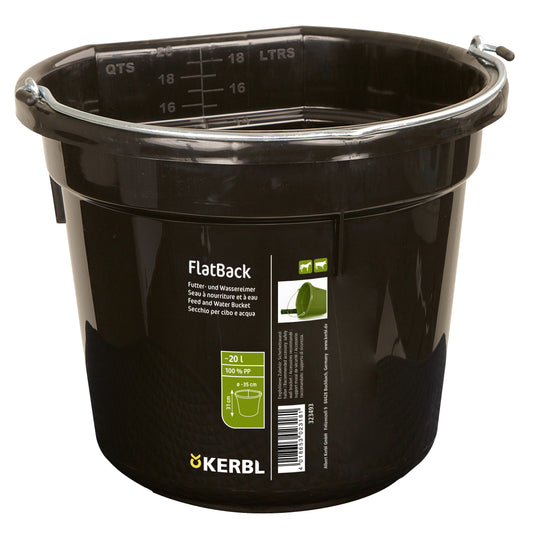 FlatBag, črno, približno 20L Vedro za hrano in vodo