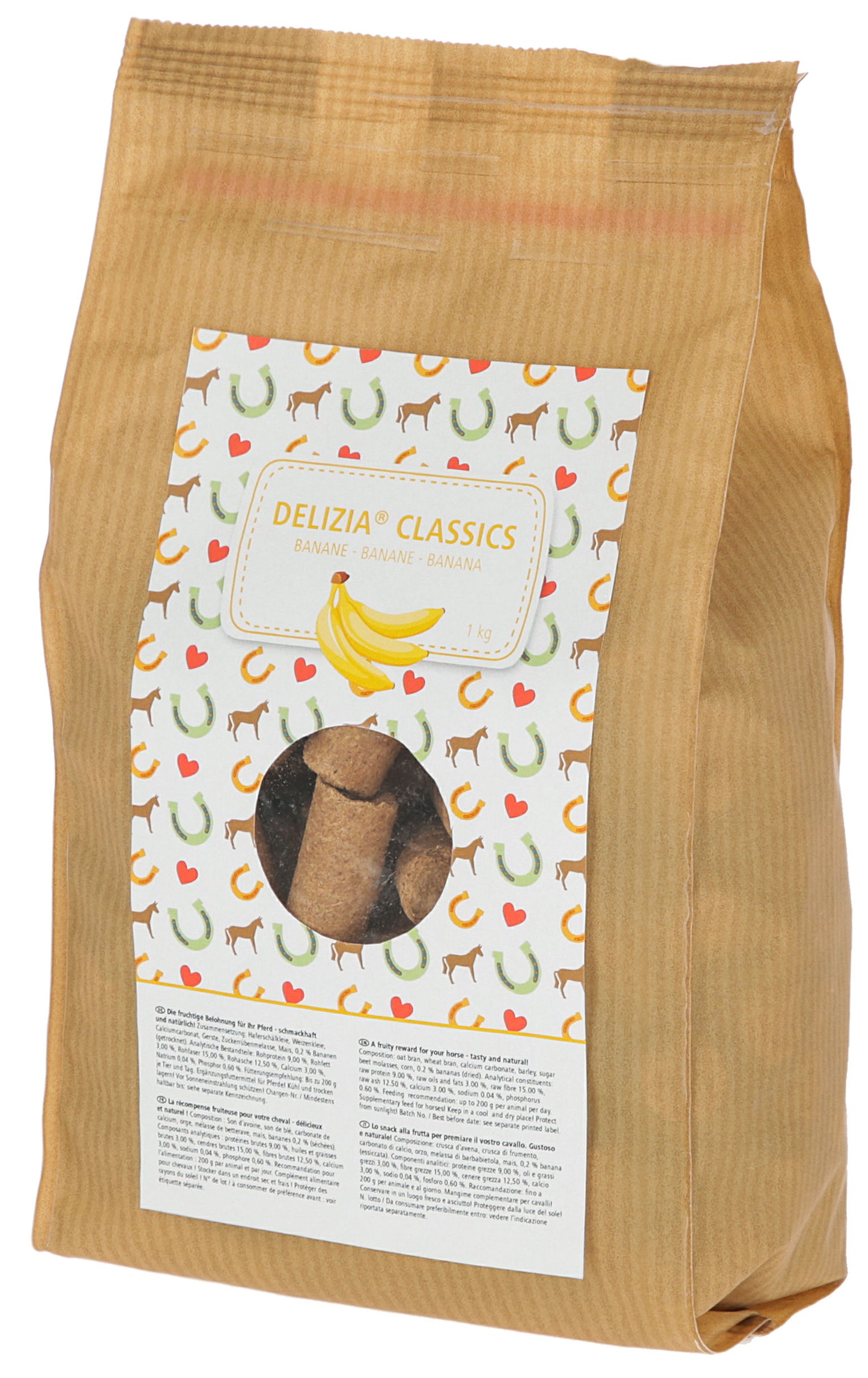 PIŠKOTKI za konje Delizia banana 1kg