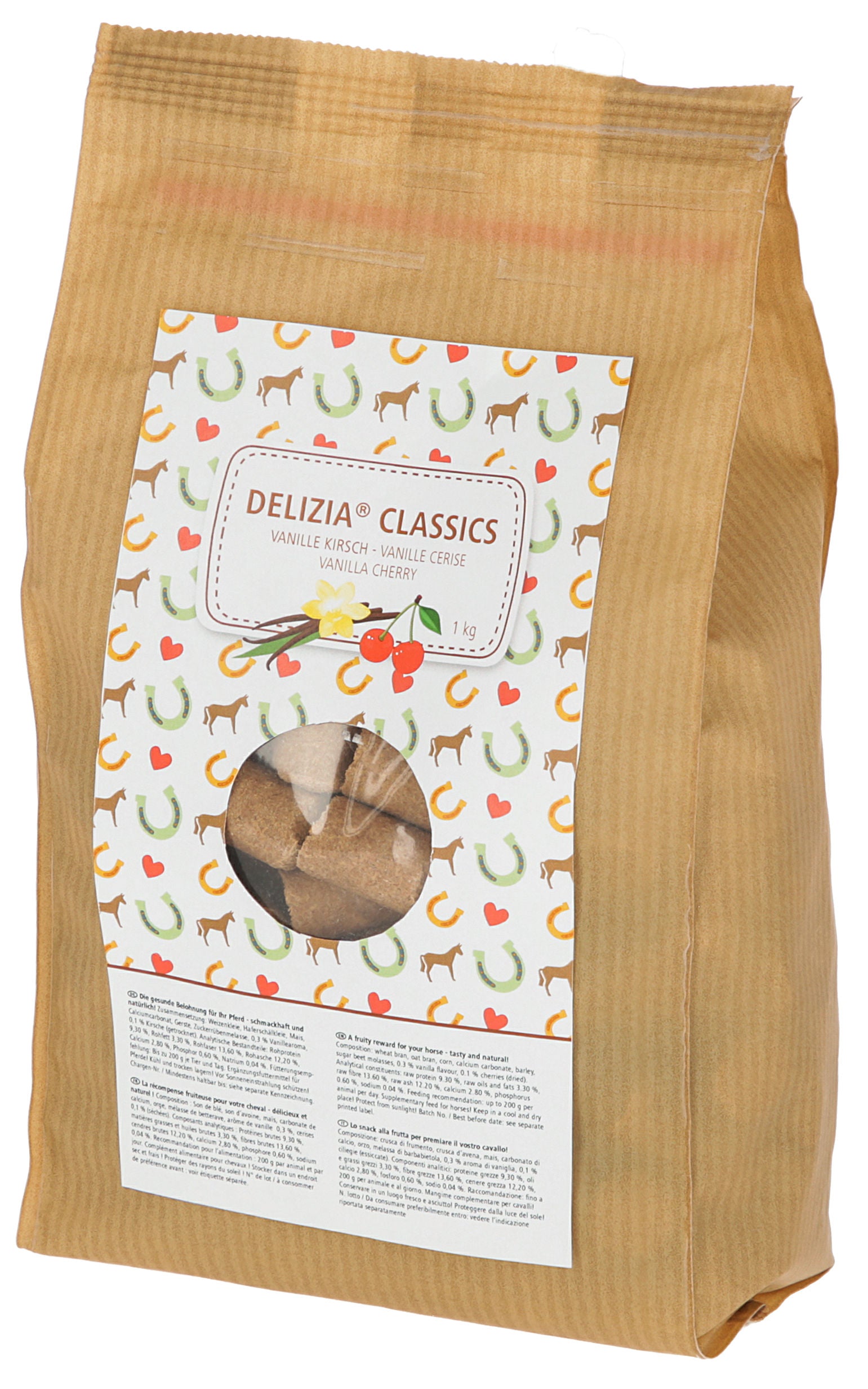PIŠKOTKI za konje Delizia - vanilija/cešnja 1kg