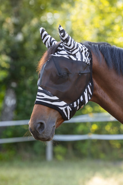 Maska za zašcito pred muhami zebra, vkljucno z zašcito za