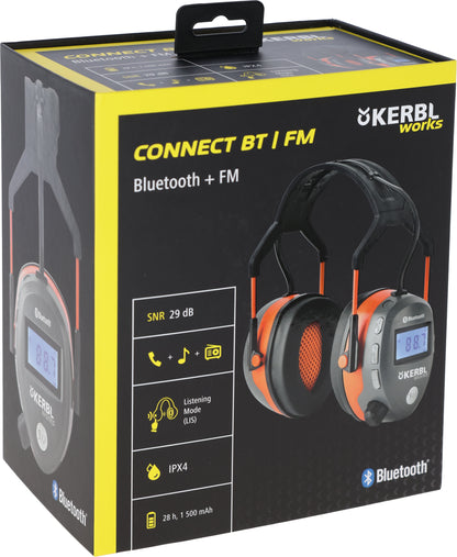 Kerbl Works Connect BT|FM Glušniki z radijem z Bluetooth