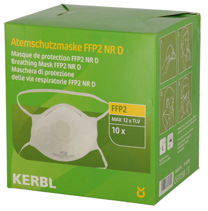 Respiratorska maska FFP2 NR D z vent. (PAK 10/1)