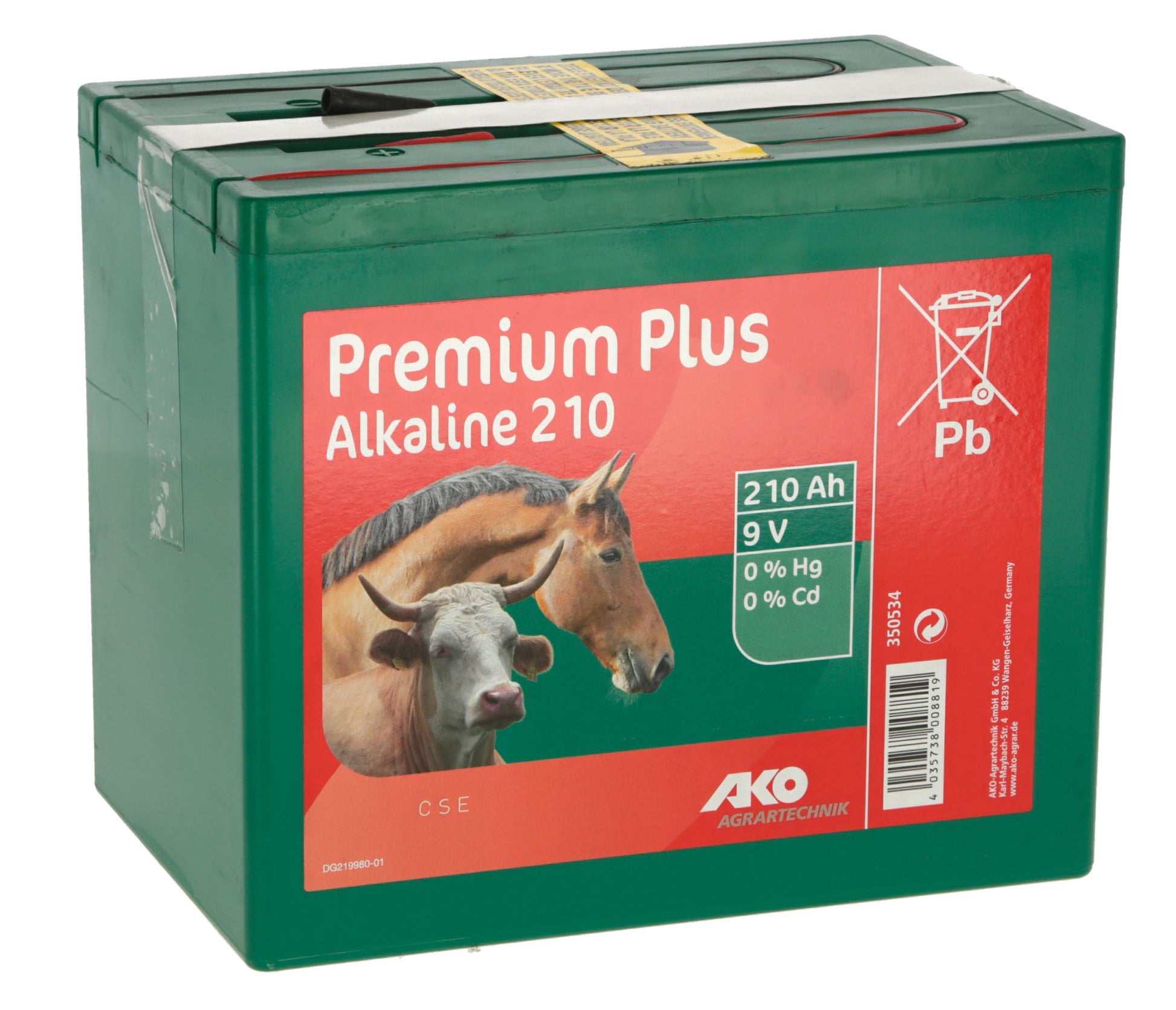 BATERIJA alkalna 9V, 210Ah - velika