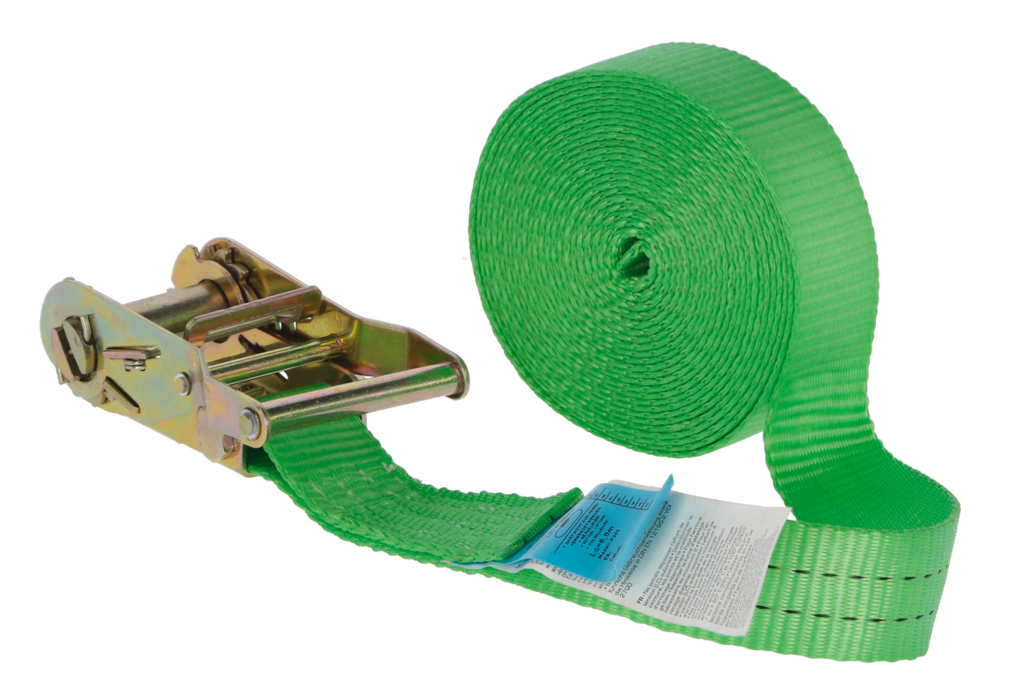 Pritrdilni trak z ragljo, 1-de 1000/2000 kg, zelena