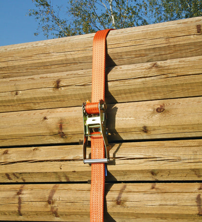 Pritrdilni trak z ragljo, 1-de 2000/4000 kg, oranžna