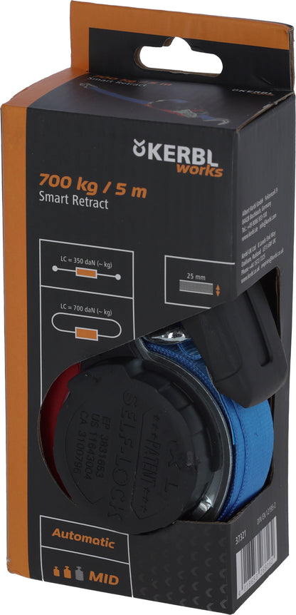 Avtomatski pritrdilni trak Sma 25 mm/5 m, 350/700 kg, koničas