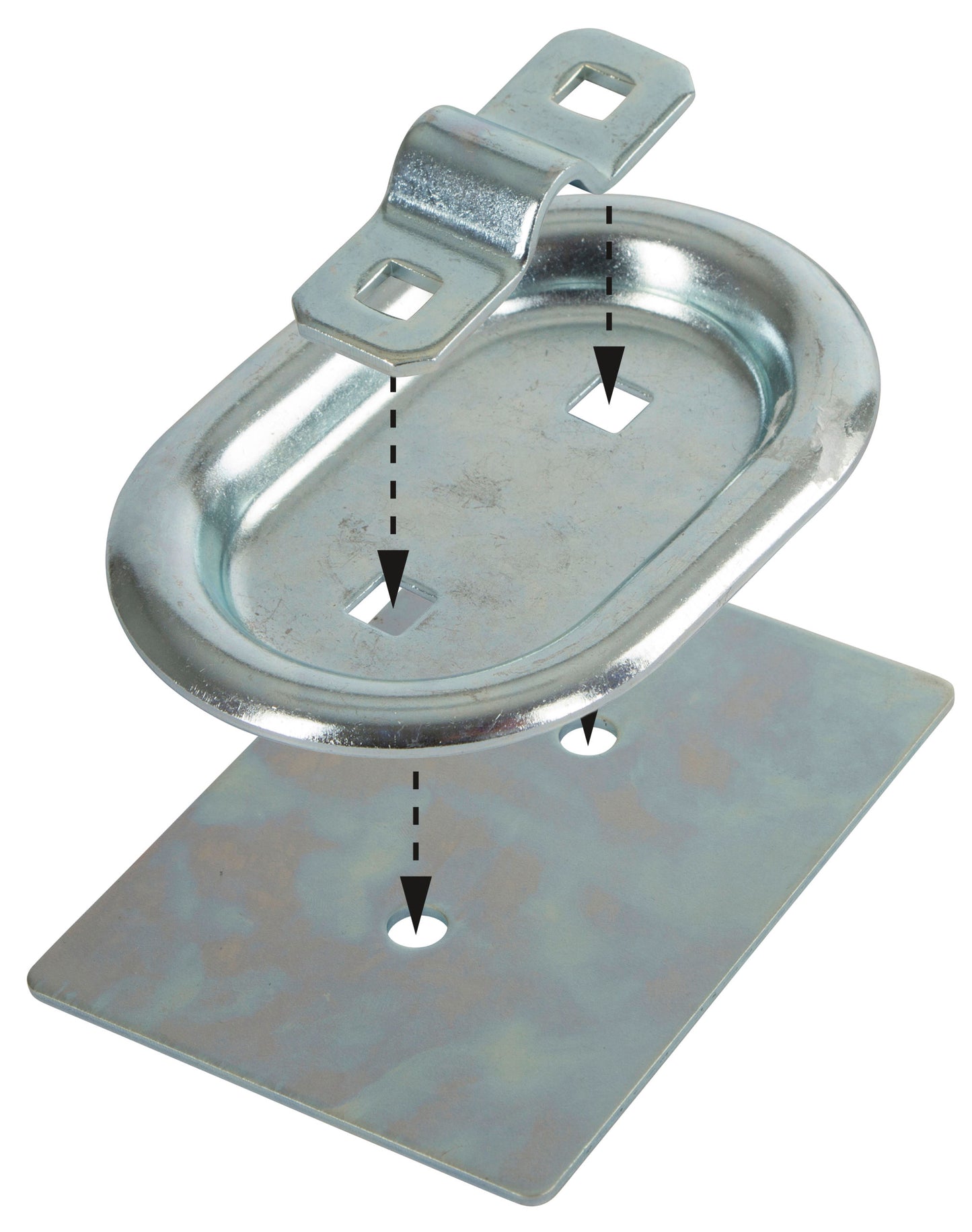 Protiplošča za 37601, 37604 155x110 mm, pocinkana, 2 kosa