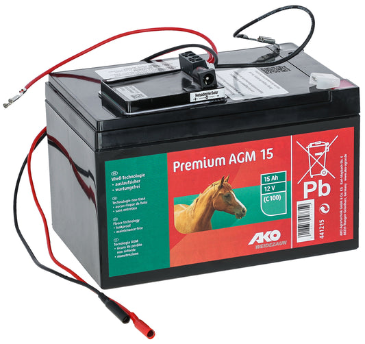 AKUMULATOR Premium AGM - 12V,  15Ah+230V polnilec