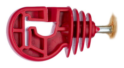 IZOLATOR okrogli z zarezo premium rdec (25kos)